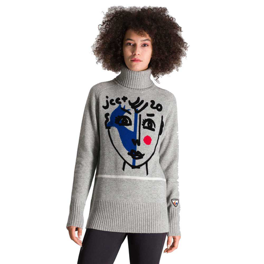 Rossignol Lynn Long Roll Neck Sweater Grey S Woman