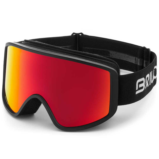 Briko Homer Ski Goggles Black Red Mirror/CAT2