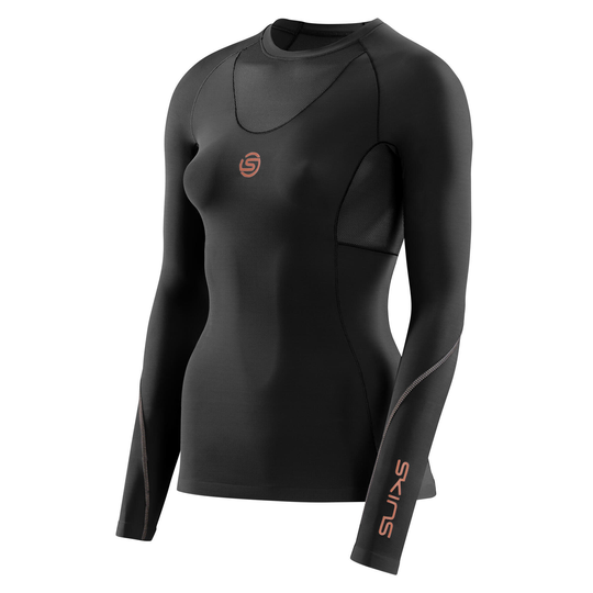 Skins Series-5 Womens Long Sleeve Top - Black