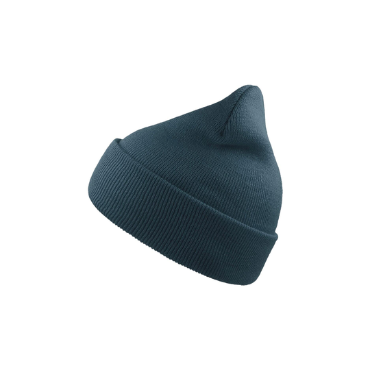 Wind Double Skin Beanie With Turn Up (petrol)