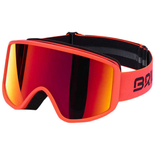 Briko Homer Ski Goggles Orange Silver Mirror/CAT2