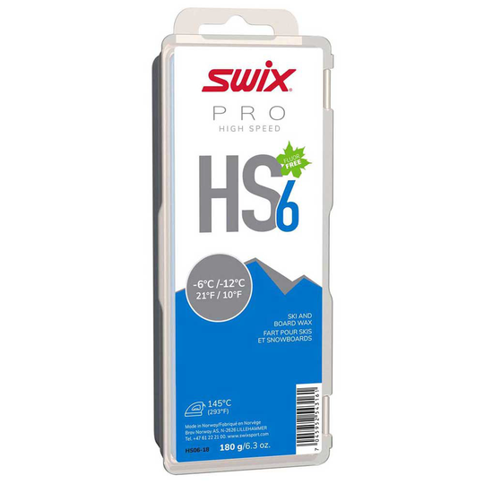 Swix Hs6 -6ºc/-12ºc 180 G Board Wax White,Blue