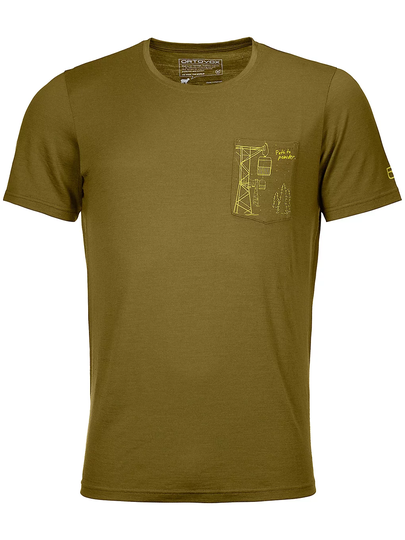 Ortovox 185 Merino Way To Powder Tech Tee green moss