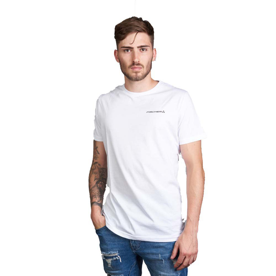 Fischer Classic Logo Short Sleeve T-shirt White L Man