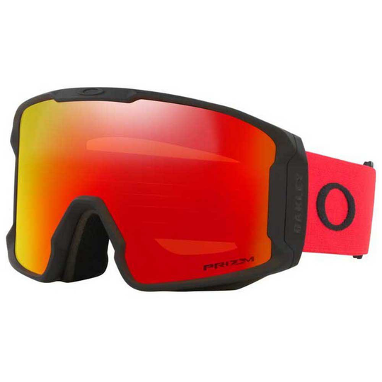 Oakley Line Miner L Prizm Snow Ski Goggles Red Prizm Snow Torch/CAT3