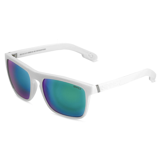 Sinner Thunder X Sunglasses White Green Oil/CAT3