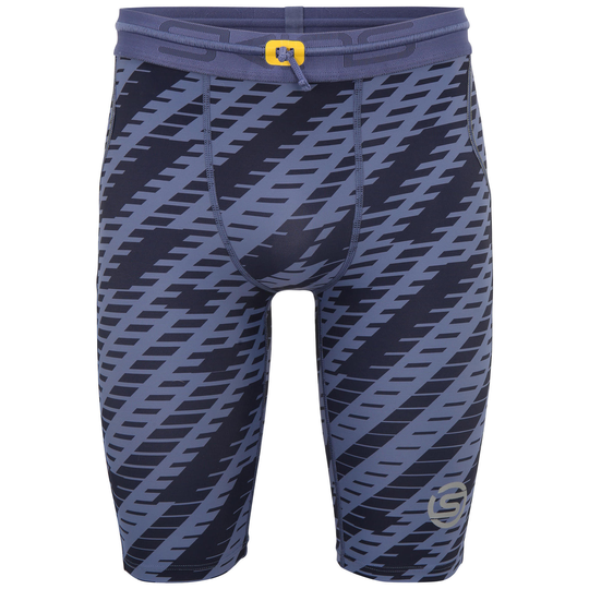 Skins Series-3 Mens Half Tights - Blue Geo - Size L