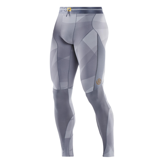 Skins Series-5 Men's Long Tights - Grey Geo