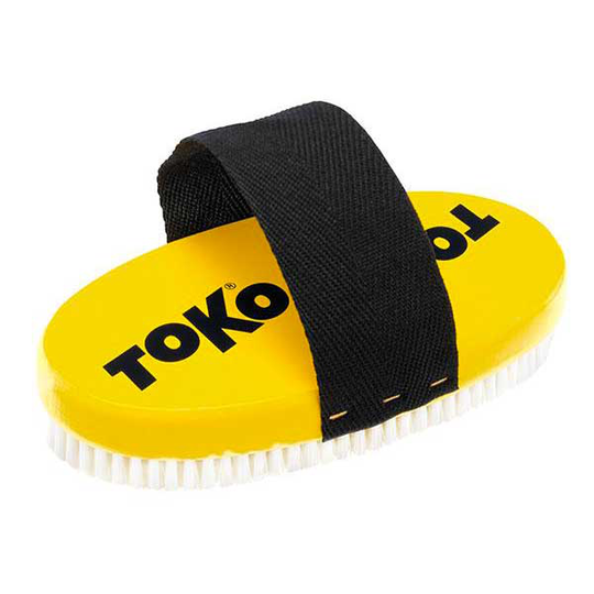 Toko Base Brush Oval Nylon With Strap Yellow,White