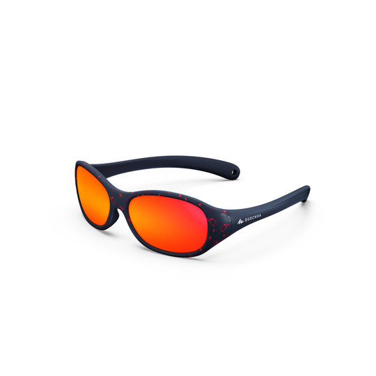 Kids' Hiking Sunglasses MH K120 Age 2-4 Years Category 4 - Blue Red