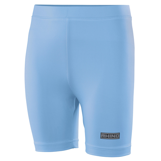 Childrens Boys Thermal Underwear Sports Base Layer Shorts (light Blue)