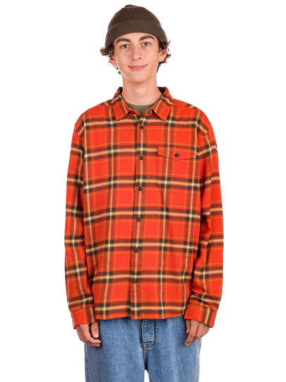 Patagonia LW Fjord Flannel Shirt hot ember