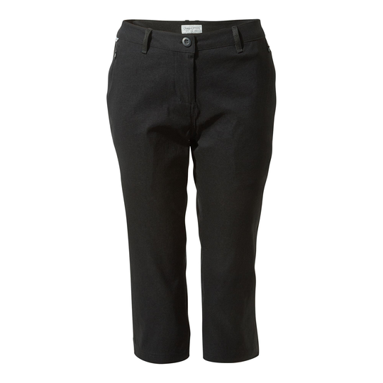 Womens/ladies Kiwi Pro Ii Cropped Trousers (black)