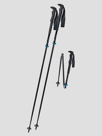 Komperdell Carbon Fxp.4 Approach - Vario Telescopic Poles blue