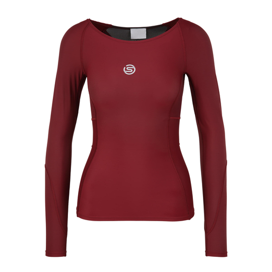 Skins Series-3 Womens Long Sleeve Top - Burgundy