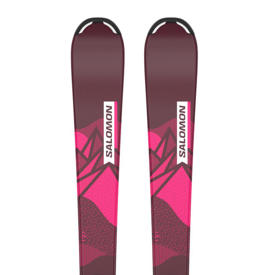 Salomon Lux+c5 Gw Kids Alpine Skis Pink 130