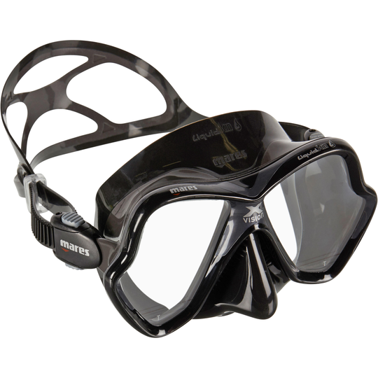 Snorkelling And Scuba Diving Mask Mares X-vision Liquid Skin - Black/grey
