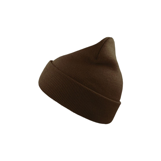 Wind Double Skin Beanie With Turn Up (brown)