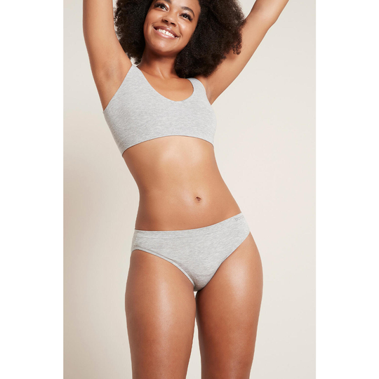Boody Organic Bamboo Classic Bikini Womens, Underwear Light Grey Marl