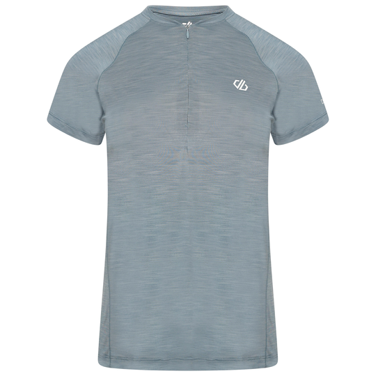 Outdare Iii Women's Fitness Short Sleeve 1/2 Zip Jersey - Blue Stone
