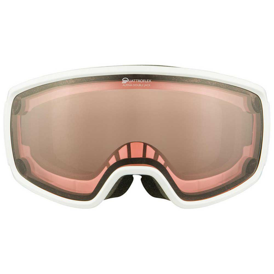 Alpina Double Jack Mag Qv Ski Goggles White Uattoflex/CAT1-3