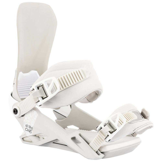 Nitro One Snowboard Bindings White L