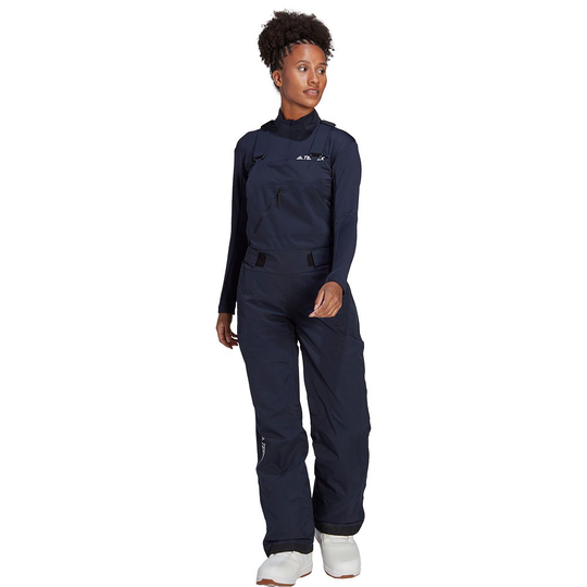 Adidas Resort Two-layer Insulated Bib Shorts Blue 32 Woman