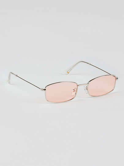 Glassy Rae Polarized Silver/Pink Mirror Sunglasses pink mirror