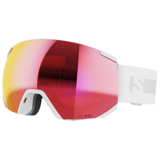 Salomon Radium Sigma Ski Goggles White Poppy Red/CAT 2