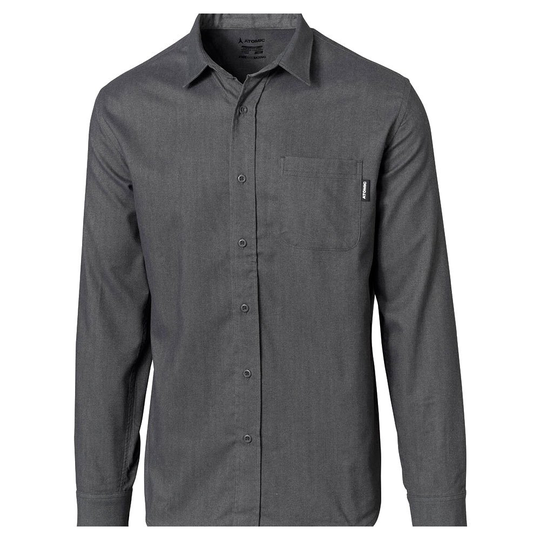 Atomic Flannel Long Sleeve Shirt Grey S Man