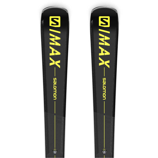 Salomon Max 10+m12 Gw F80 Alpine Skis Black 160