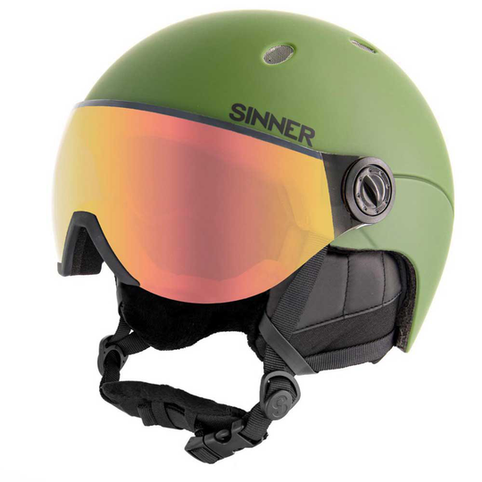 Sinner Titan Visor Helmet Orange L / Red Mirror/CAT2