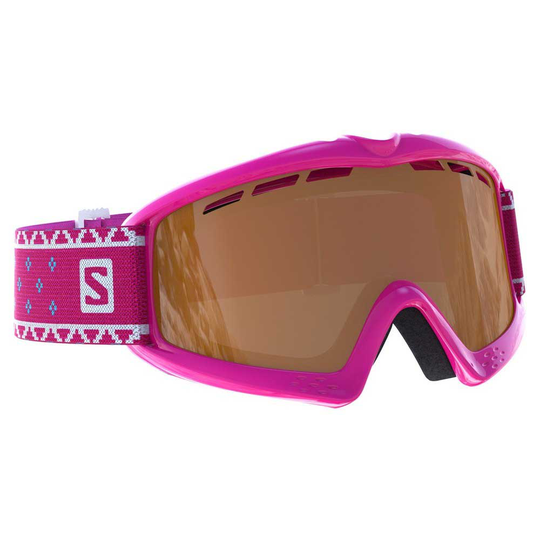Salomon Kiwi Ski Goggles Pink Tonic Orange Silver Mirror/CAT3