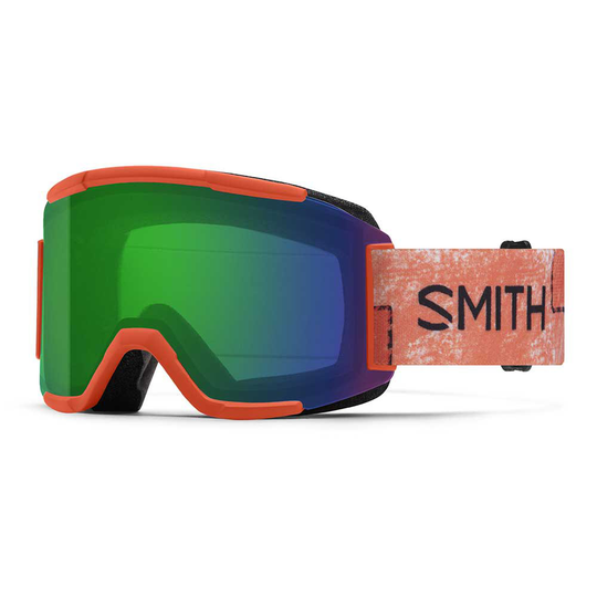 Smith Squad Ski Goggles Orange ChromaPop Everyday Green Mirror/CAT2