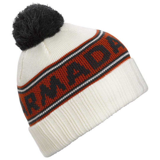 Armada Jacquard Knit Pom Beanie White Man