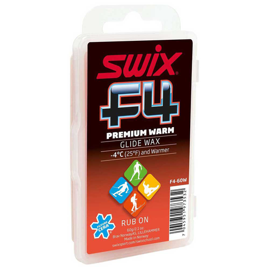 Swix F4-60w-n Premium Glidewax Warm With Cork 60g White