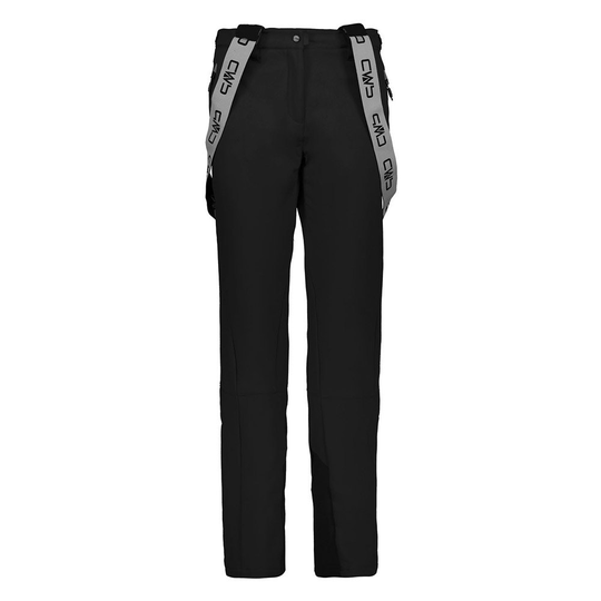 Cmp Softshell Ski Salopette 3w03106cf Pants Black C19 Woman