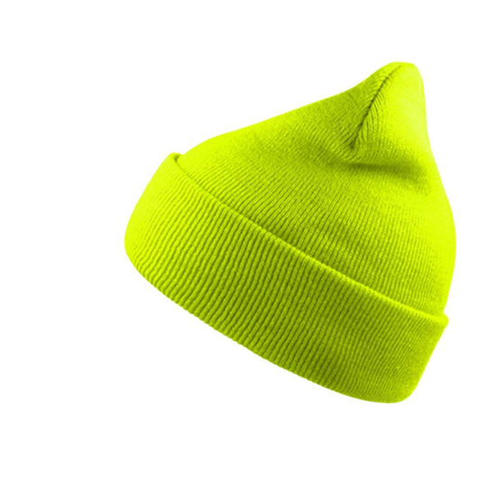 Wind Double Skin Beanie With Turn Up (safety Yellow)