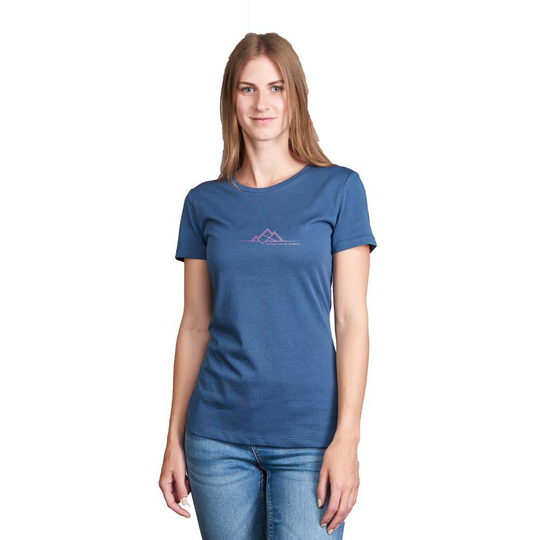Fischer Mountain Short Sleeve T-shirt Blue 44 Woman