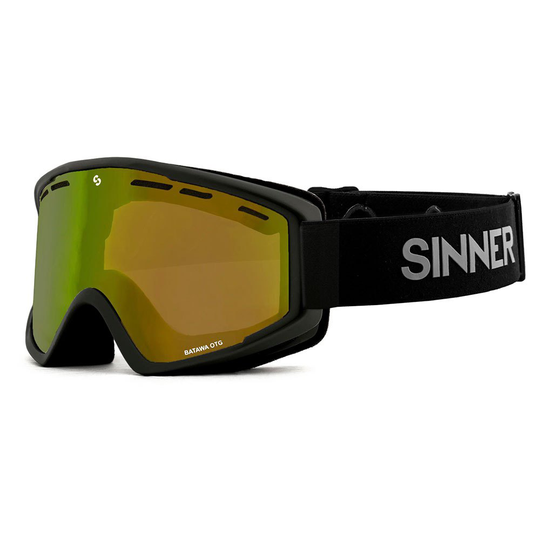 Sinner Batawa Otg Ski Goggles Golden Double Full Orange Mirror Vent / CAT3