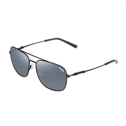 Sinner Bodega Sunglasses Black Sintec Smoke Mirror/CAT3