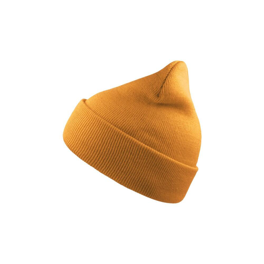 Wind Double Skin Beanie With Turn Up (golden Yellow)