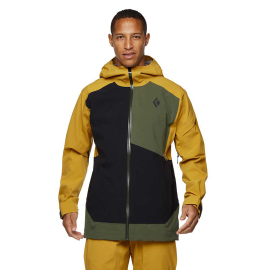 Black Diamond Recon Stretch Ski Shell Jacket Green,Yellow,Black S Man
