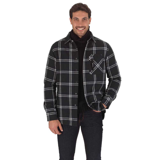 Rossignol Flannel Long Sleeve Shirt Black S Man