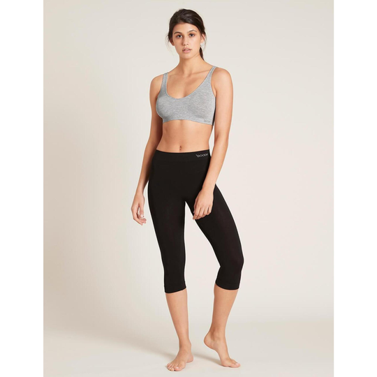 Boody Organic Bamboo Crop Leggings Womens, Leggings Black