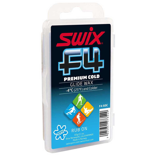 Swix F4-60c-n Premium Glidewax Cold No Cork 60g White