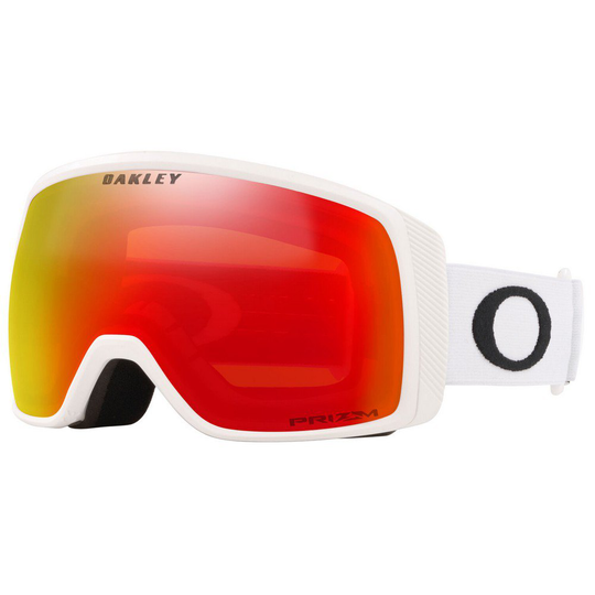 Oakley Flight Tracker Xs Prizm Snow Ski Goggles White Prizm Iridium Snow Torch/CAT3