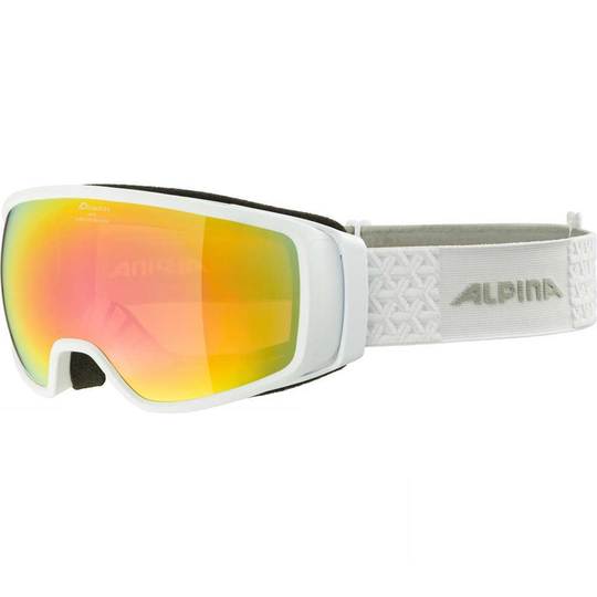 Alpina Double Jack Q Lite Ski Goggles White Mirror Rainbow/CAT2