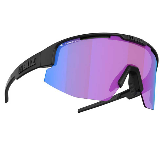 Bliz Matrix S Nano Optics Nordic Light Sunglasses Black Begonia - Violet With Blue Multicoating/CAT2