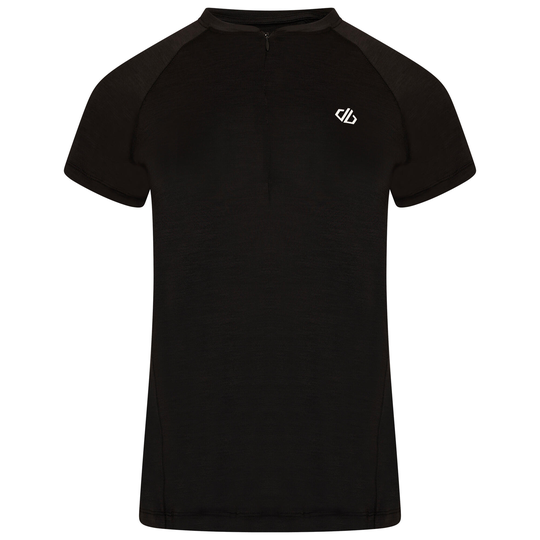 Outdare Iii Women's Fitness Short Sleeve 1/2 Zip Jersey - Black
